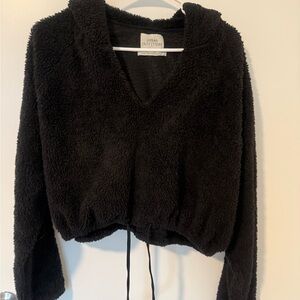 Urban Outfitters Cropped Sherpa Hoodie